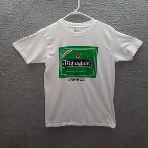 Jamaica Shirt Adult Small White Rastafarian Rasta 420 Stoner Weed Marijuana Pot